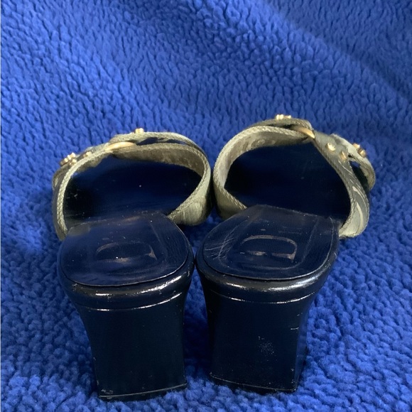 Preloved Vintage Christian Dior Army Green Sandals - Picture 8 of 11